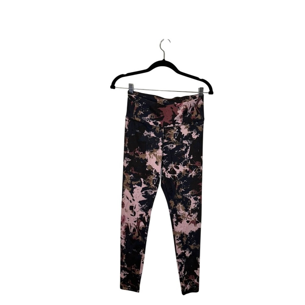 Jockey Women's XS Athletic Leggings Abstract‎ Print Black Pink Tan Activewear
